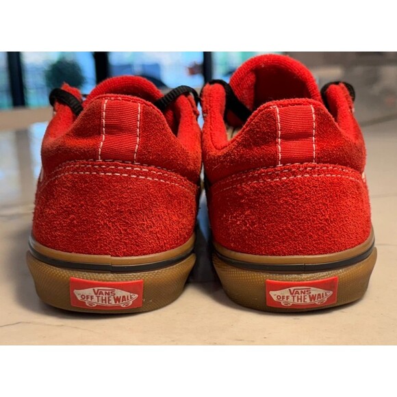 Vans Seldan Lace Up Gum Sidewall Skate Sneaker Youth 5.5 Dark Red - Picture 7 of 10